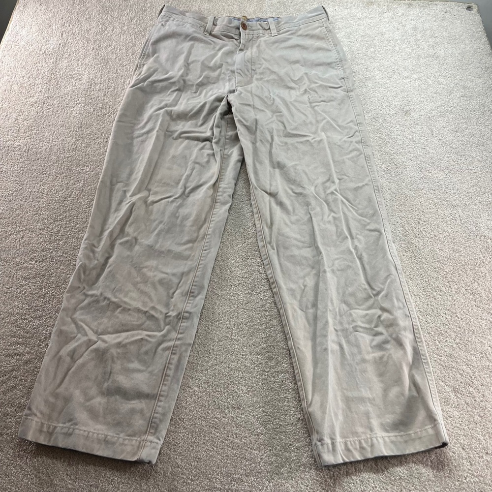 Timberland Chino Pants Mens 34x32 Tan Straight Leg 100% Cotton Twill Casual